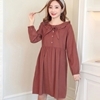 コーデュロイ 膝丈ワンピース M